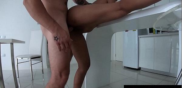  Sex in kitchen with my thai wife